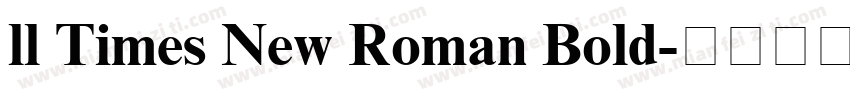 ll Times New Roman Bold字体转换